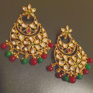 Kundan Chandelier lndian Earings